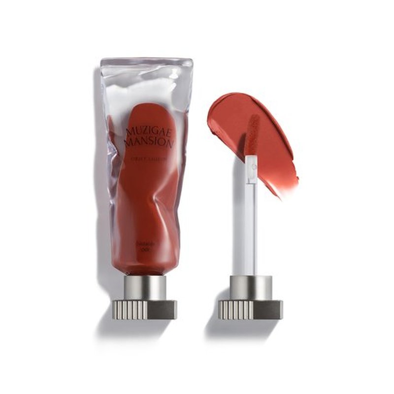 MUZIGAE MANSION Objet Lip Stain (Unique Paint Tube Design) – Velvet Matte Tint, Long-Lasting Waterproof Lipstick, Hydrating Korean Makeup, Red & Rose Gloss, K-Beauty Tinted Lipstain (06 NOTABLE)