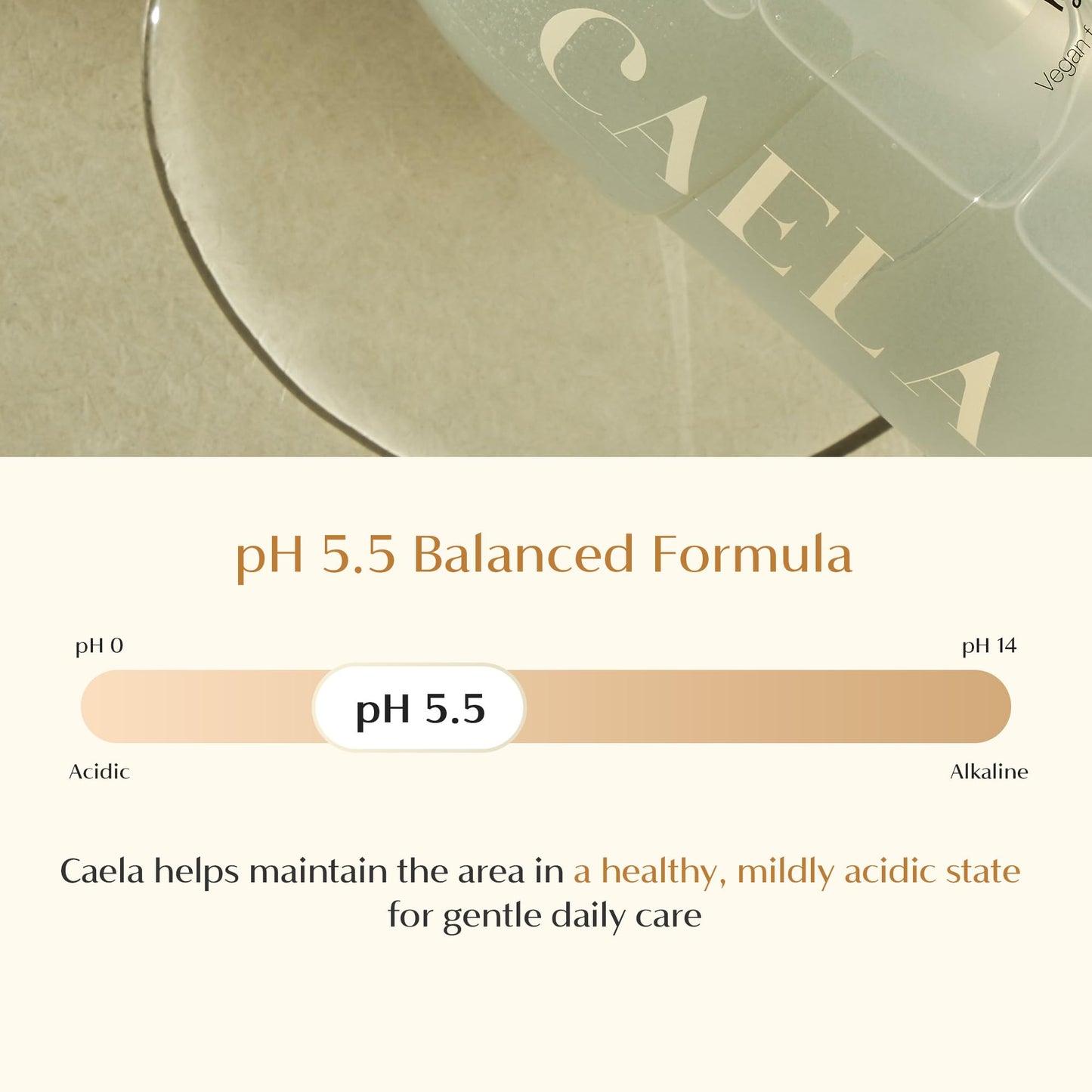 CAELA Feminine Wash Gel, pH-Balanced Formula for Odor Control and Daily Freshness, Triple Lactobacillus Complex, Vegan K-Beauty Intimate Cleanser, Sea Buckthorn & Damask Rose, Sulfate-Free, 6.76 Fl Oz