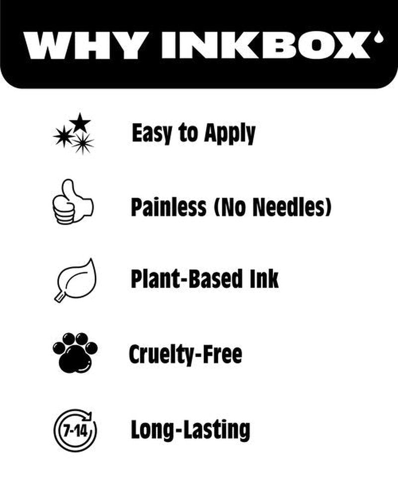 Inkbox Temporary Tattoos, Semi-Permanent Tattoo, One Premium Easy Long Lasting, Water-Resistant Temp Tattoo with For Now Ink - Lasts 1-2 Weeks, Heart Tattoo, Love Spray, 2 x 2 in