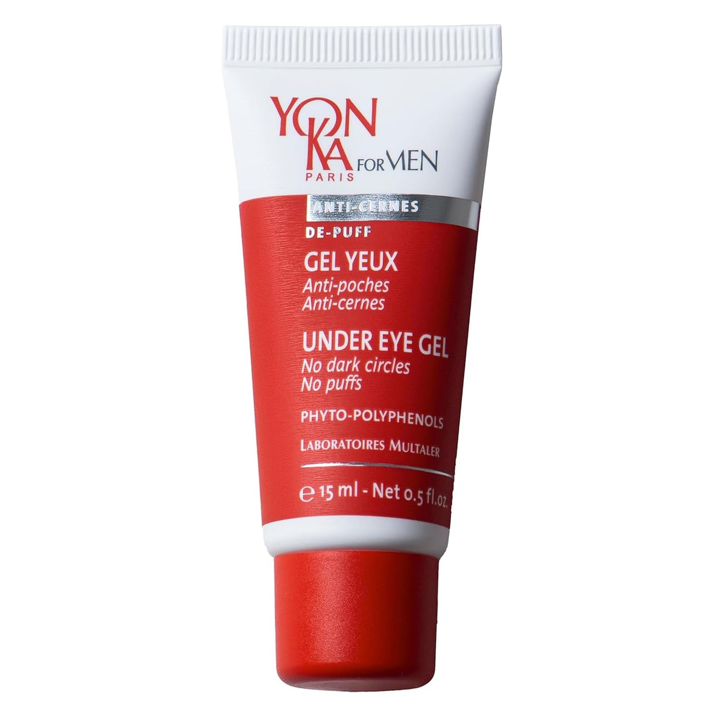 Yon-Ka Men's Eye Gel | for Puffiness & Dark Circles | Repairing Formula with Arnica | Beech Bud & Mimosa Extracts | Soothes Fine Lines | Quick-Absorbing | 0.5 fl oz