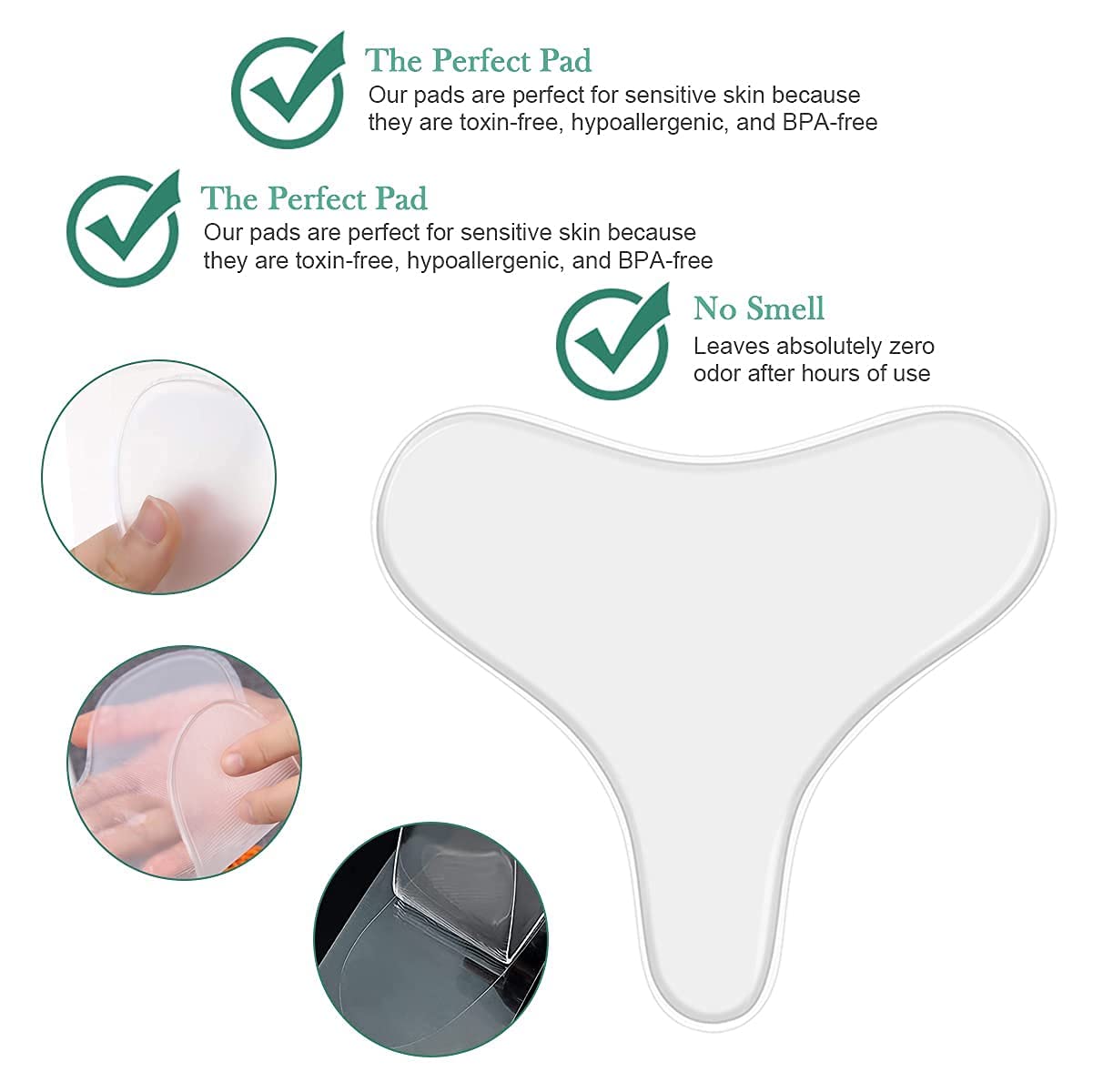 YIshiQI Neck Wrinkle Patches Reusable Chest Wrinkle Pads - 11 pcs Anti Wrinkles pads Silicone face patches for Skin Lines Prevention,
