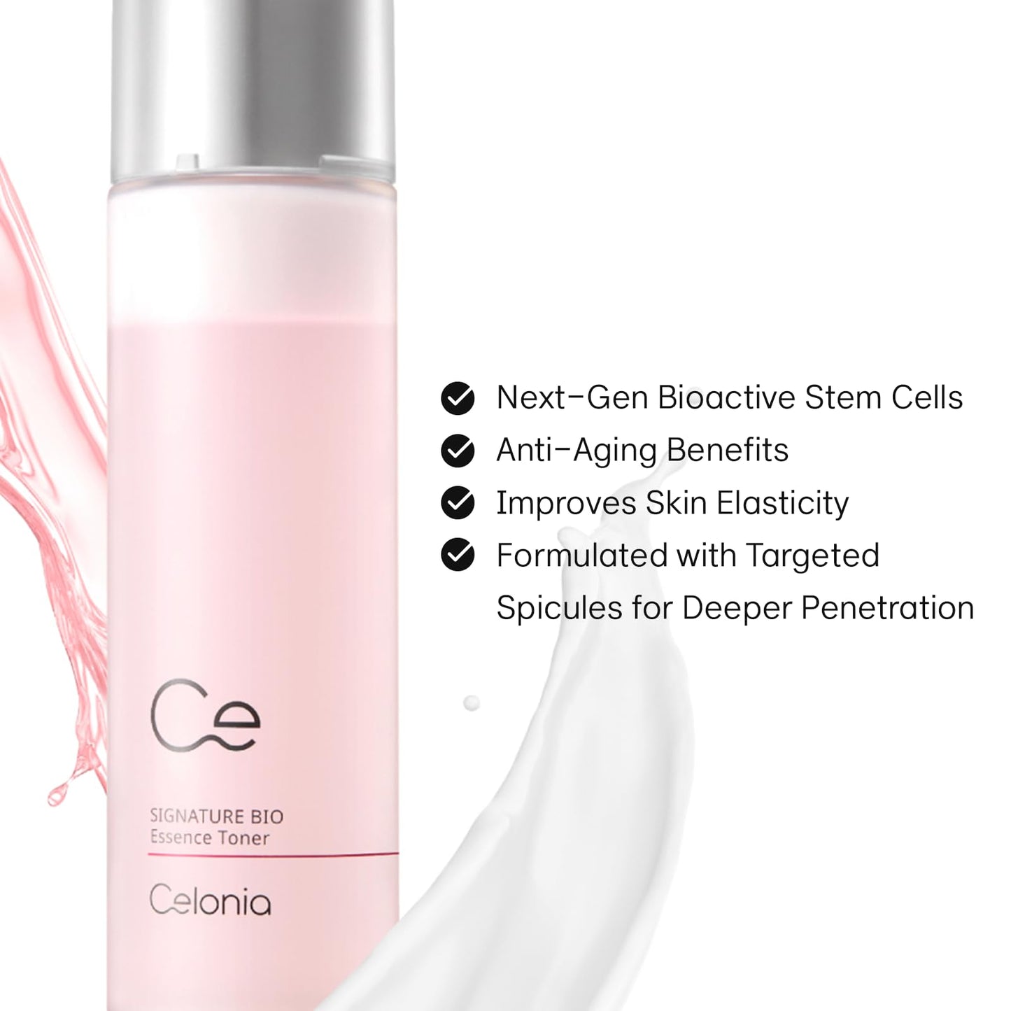 CELONIA Signature Bio Essence Toner, Korean Bio Stem Cell Anti-Aging Skin Care Facial Essence Toner, Reduces Fine Line, Stay Radiance, Keeps Skin Hydrating, Fresh and Glowing 150ml