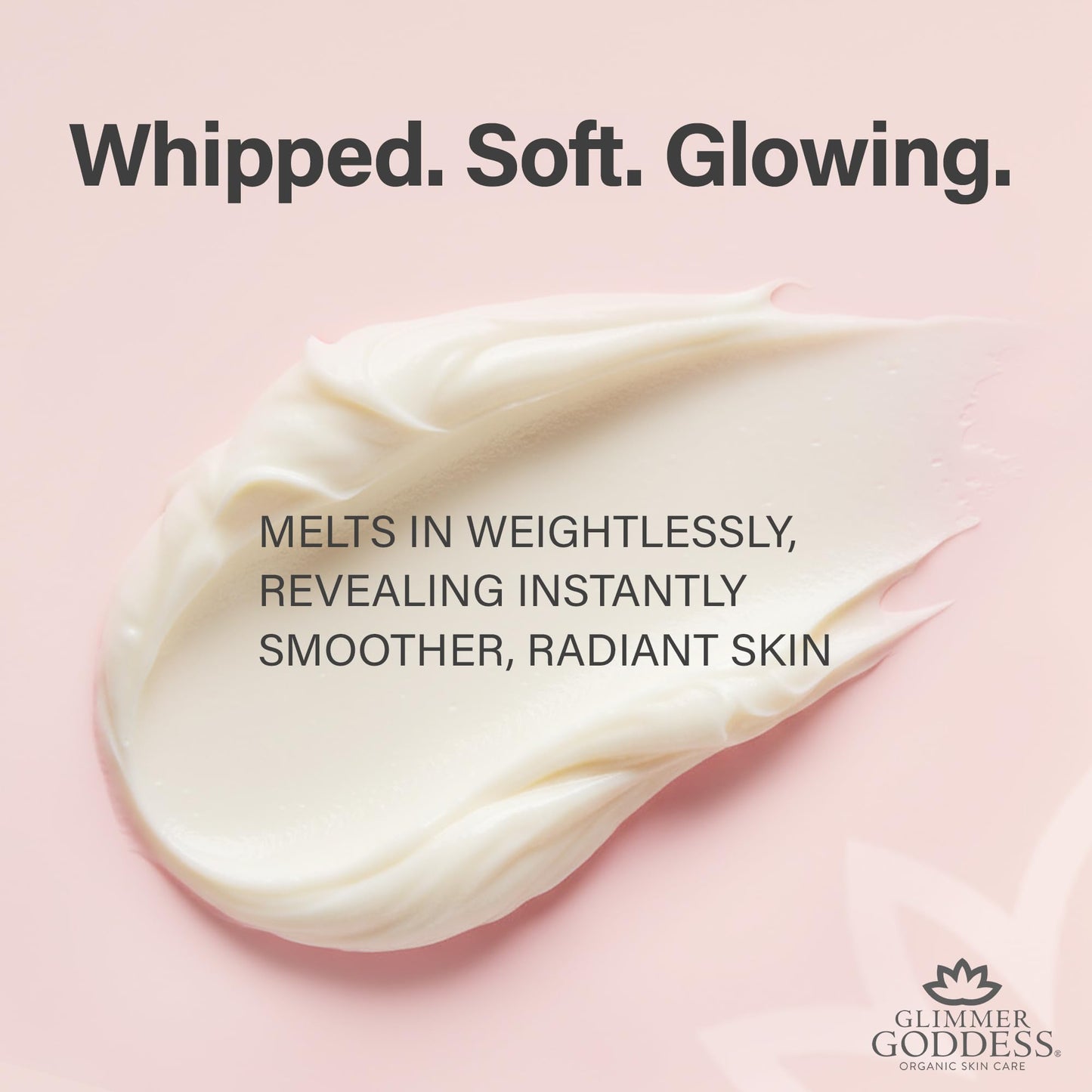 Glimmer Goddess Organic Whipped Body Butter for Women - Moisturizer Cream with Shea & Cocoa Butter, Almonds & Coconut Oil - Citrus Mango, 8oz