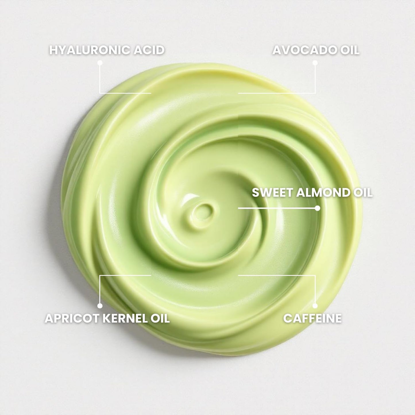 NYMERIA Vibrating Avocado Under Eye Cream – Cooling Metal Tip Eye Cream with Caffeine & Hyaluronic Acid, Brightening & Hydrating Formula for Puffiness, Dark Circles & Fine Lines, 0.67 fl oz / 20 ml