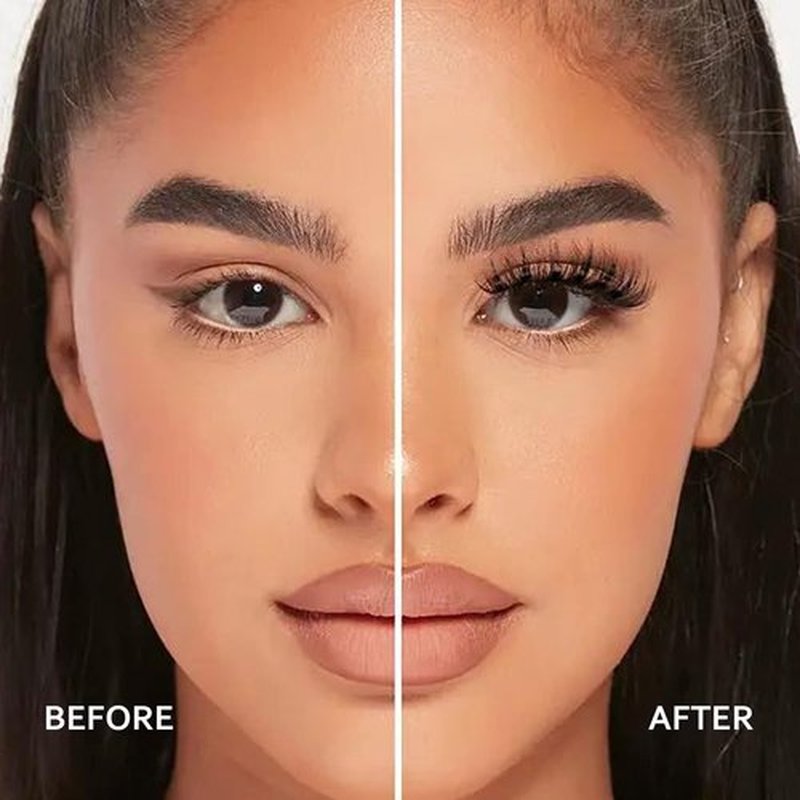 Bershnor Individual Lashes, Natural Asian Manga Eyelash Clusters and Bottom Lashes For Home DIY, Include Lash Curler and Tweezer