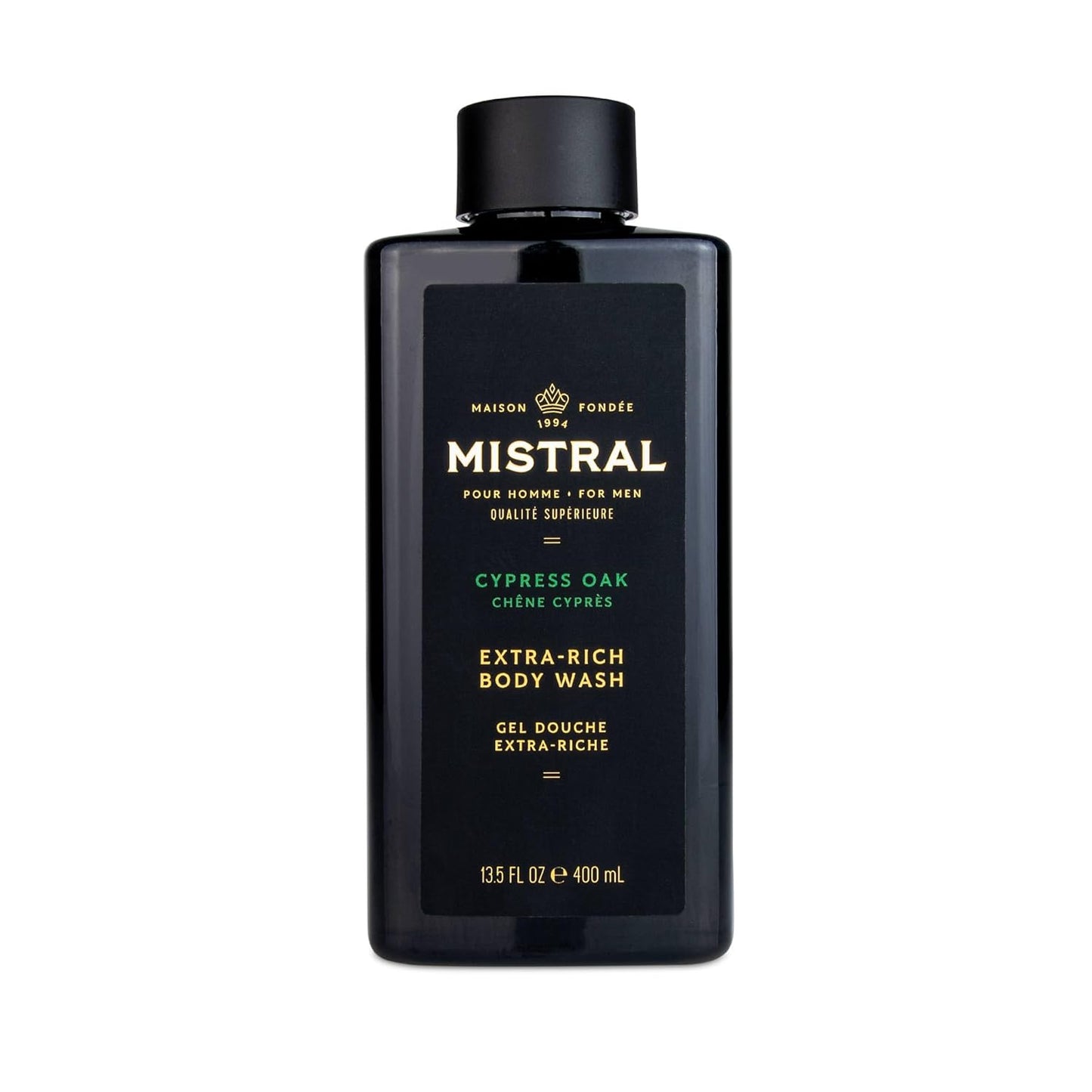 Men's 2-in-1 Body Wash & Shampoo - Black Amber, 13.5 oz | Natural, SLS & Paraben Free