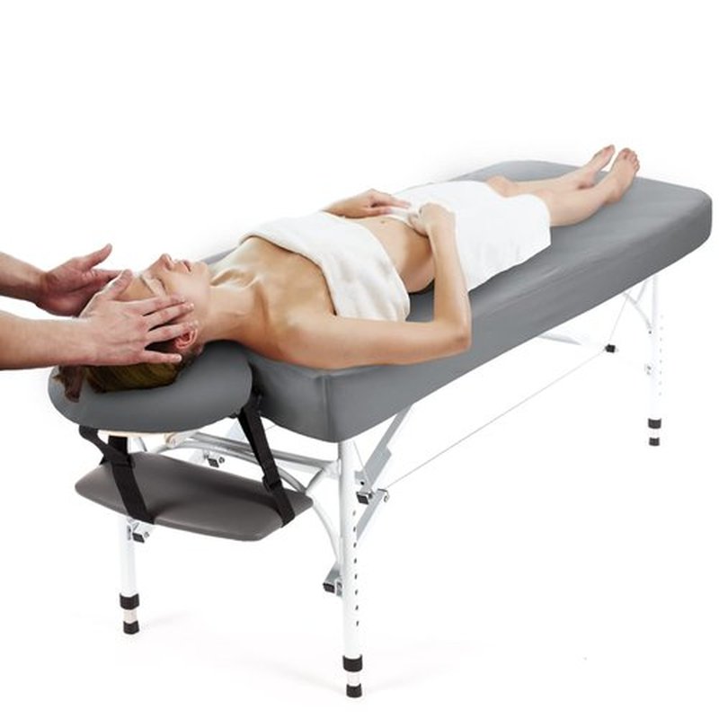 Waterproof Massage Table Sheets, Massage Table Cover Set 2- Piece Include Massage Fitted Sheet and Face Cradle Cover Ultra Soft & Skin-friendly Fit Massage Table & Facial Bed, Grey, 36×77×7