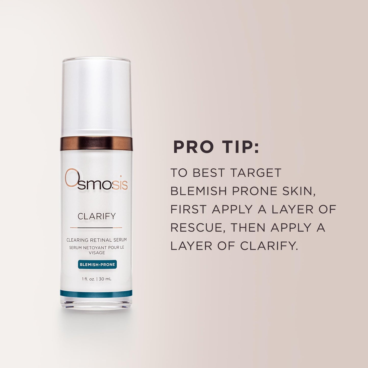 Osmosis Clarify Clearing Retinal Facial Serum for Blemish Prone Skin 1 Fl Oz