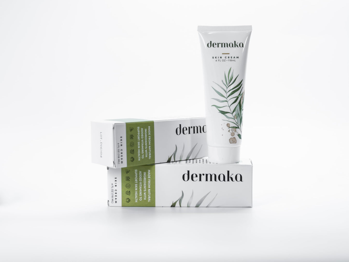 Dermaka Natural ingredients Arnica Skin Cream 4 oz 2 pack – Enriched with Chamomile, Green Tea & Vitamins A & E, Non-Greasy Texture