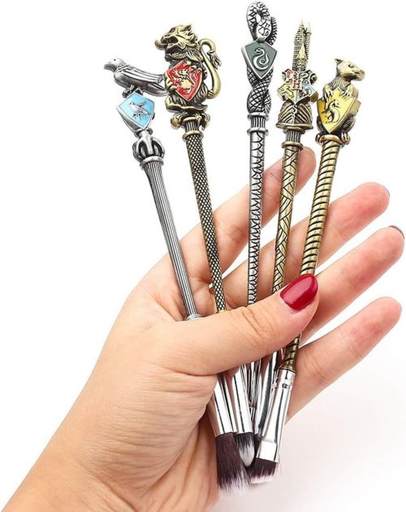 Potter Makeup Brushes Harry Gifts Comb Mirror with Gift Box for Eyeshadow Eyebrows Eyeliner Lips Concealer Contouring Highlighter Blending Wizard Wand Makeup Brushes Set