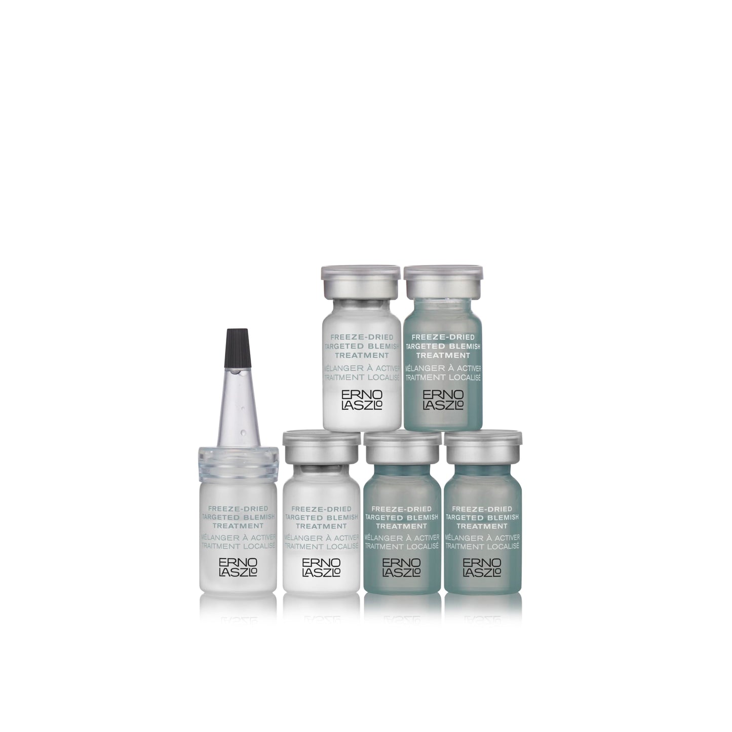 Erno Laszlo Freeze-Dried Targeted Blemish Treatment, Skin Care, Spot Treatment with Salicylic Acid & Hyaluronic Acid; Topical Serum, Blemish, and Tone Correction, 6-Piece Kit