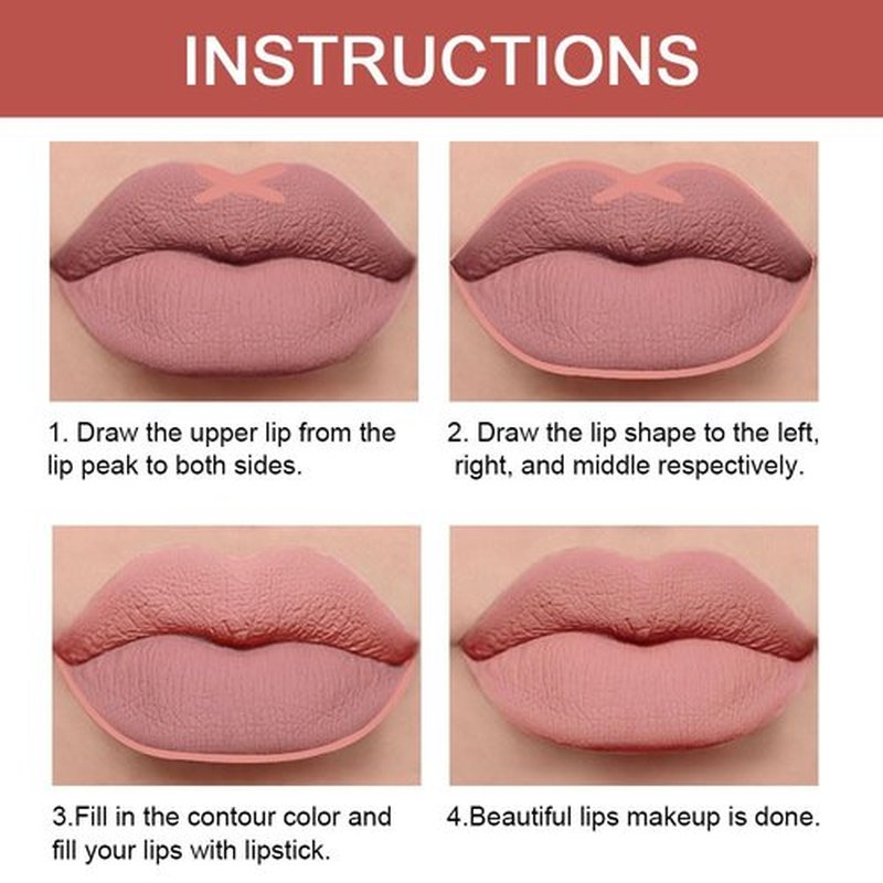 2 in 1 Nude Beige Matte Lip Liner & Lipstick Combination, DNM Metallic Dual Ended Lipstick, Lip Liner, Lip Gloss, 24 Hour all Day Long-Lasting Waterproof Lipliners Pen for Women Lip Makeup Gift Set03