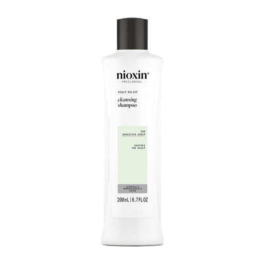 Nioxin Scalp Relief Cleansing Shampoo | Soothes, Hydrates, & Thickens Hair | For Sensitive, Dry, & Itchy Scalp | Made with Aloe Vera & Vitamin E