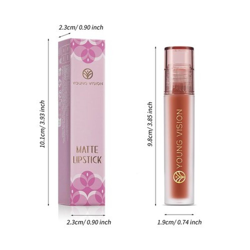 YOUNG VISION Nude Matte Lipstick – Velvety Liquid Lip Cream, Smooth Application, Comfortable Wear with a Soft Finish, Available in Nude & Vibrant Shades – Keeps Lips Soft and Hydrated