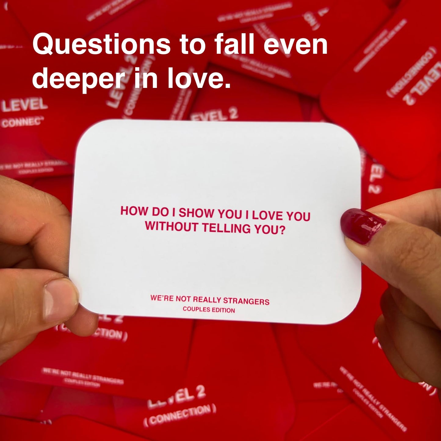 WE'RE NOT REALLY STRANGERS Couples Edition Card Game - 150 Conversation Cards for Couples - 2 Player Game for Memorable Date Nights & Game Nights, Ages 15+, 2 Players