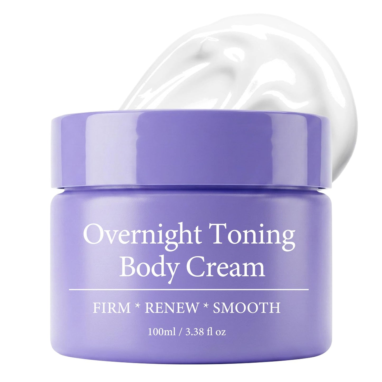 Bellisinno Overnight Toning Whip, Firming Body Cream to Help Improve the Appearance of Loose Skin and Uneven Texture on Belly, Booty, Arms and Thighs, Hydrating Whipped Formula, 3.38 Fl Oz