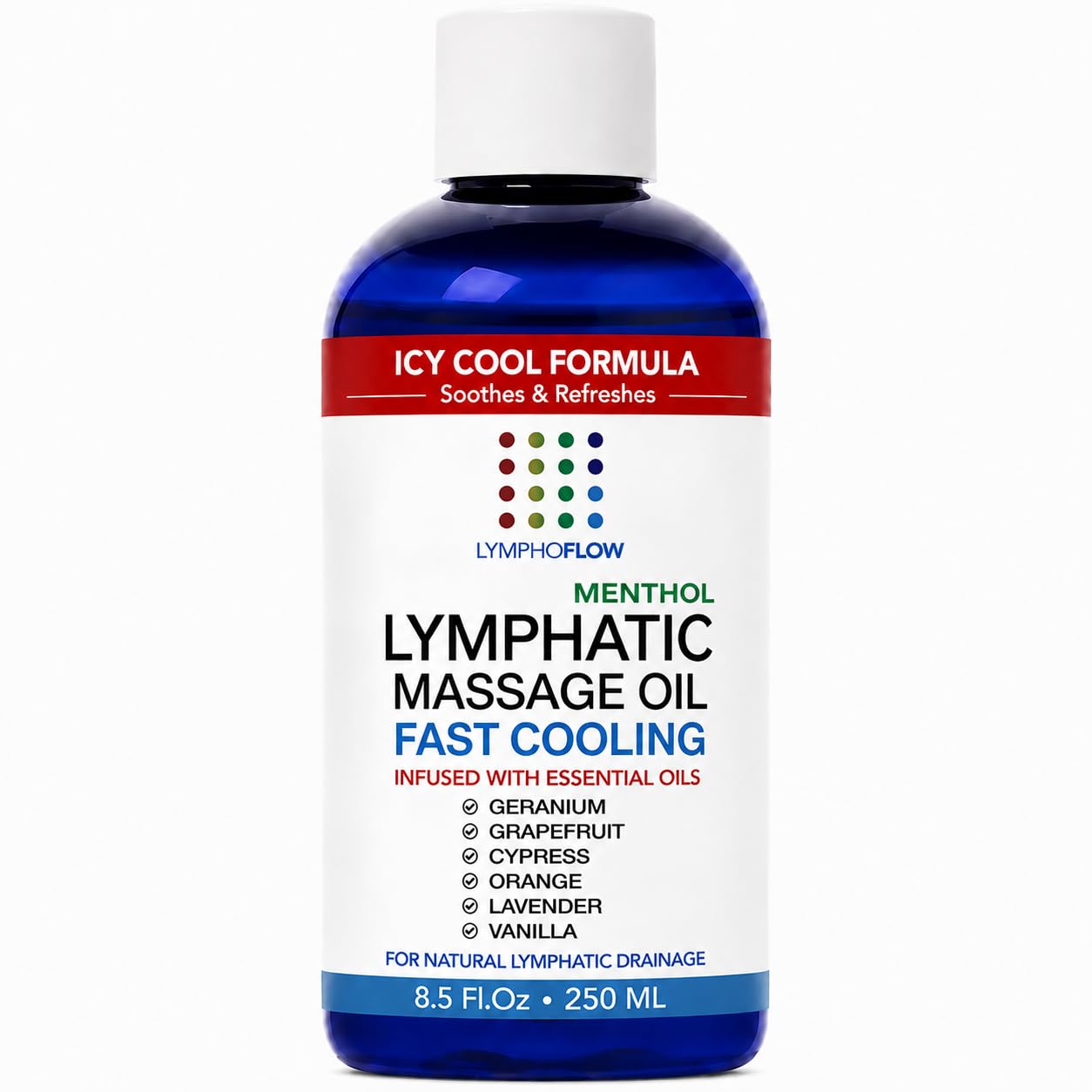 Bruizex Lymphatic Drainage Massage Oil with Arnica & Menthol for After Procedure Body Care & Lymphatic Drainage Massager, Liposuction, 360 Lipo, BBL, Tummy Tuck Body Massage, Cooling Formula - 8.5 Oz