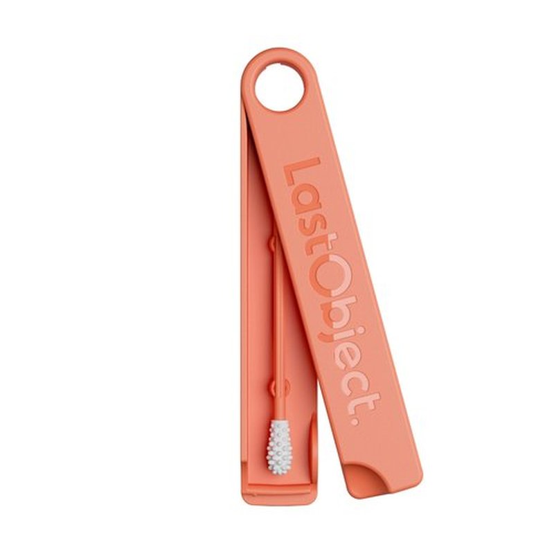LastSwab® Reusable Cotton Swabs for Ear Cleaning - The Sustainable and Sanitary Alternative to Single-Use Q Tips - Zero Waste and Easy to Clean - Comes with a Convenient Travel Case Holder - Peach