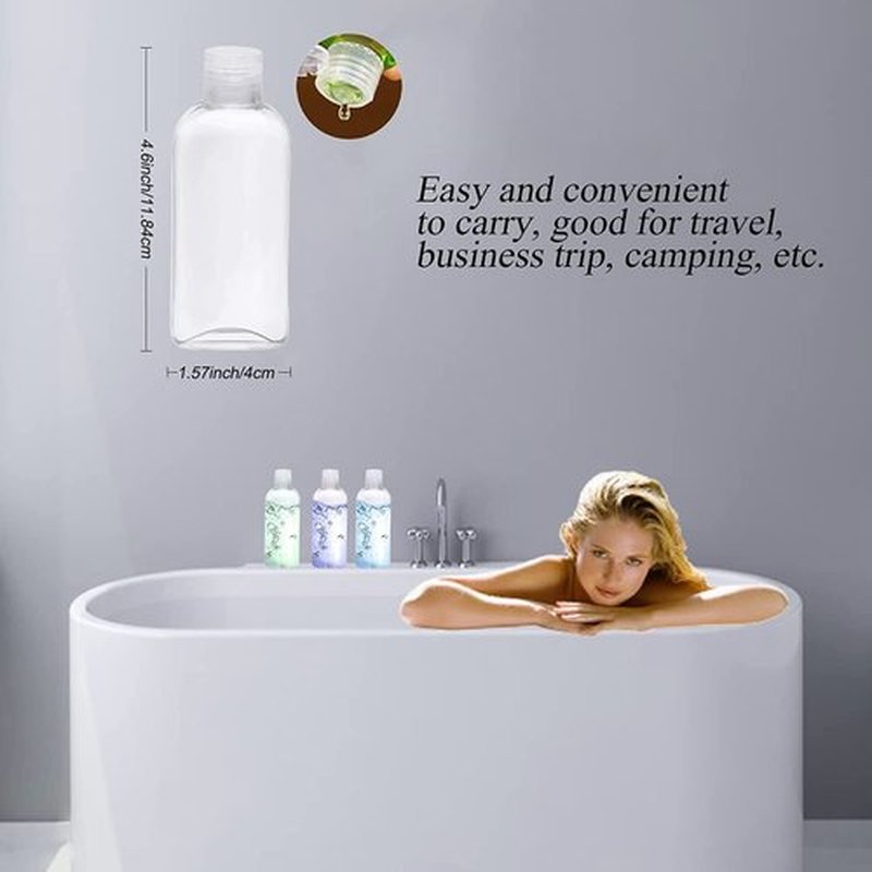 Kitchen GIMS Travel Bottles for Toiletries 5 Pack 3.4 oz Travel Bottles TSA Approved Travel Size Bottles with Flip Cap Plastic Travel Bottles Leak Proof Travel Containers with Clear Toiletry Bag