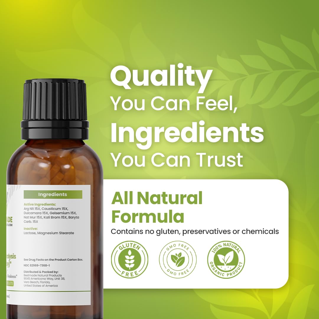 Bestmade Facial Paralysis Natural Remedy BM68 - Helps with Bell's Palsy, Facial Drooping, Tearing Eyes and Loss of Taste, 140 Pellets