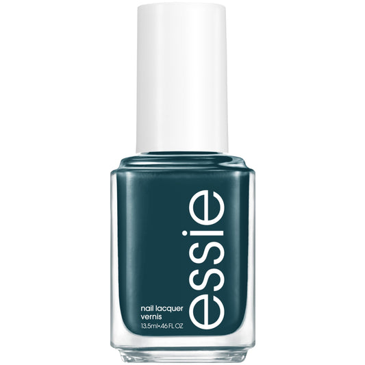 essie Nail Polish, Salon-Quality Deep Milky Teal Nail Polish, Flying Solo Collection, Vegan, In Plane View, 0.46 fl oz
