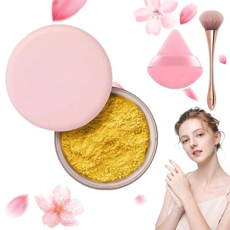 Luminance Milano Pink Powder, Beauty Blurring Setting Powder, Allaur Beauty Pink Setting Powder, Allaur Beauty Blurring Powder Pink for All Skin Tones(05#)