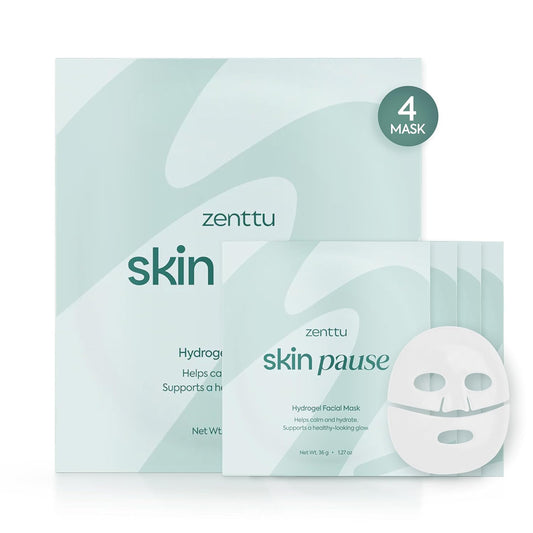 Korean Collagen Face Mask - Hydrogel Technology for Pore Minimizing & Plumping | 1.19oz (34g) x 4 Pack