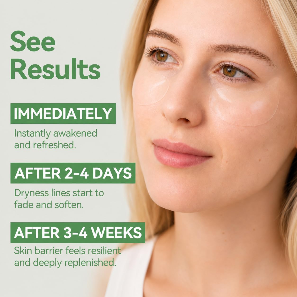 Tintark Marine Renewal 1 Under Eye Patches (28 Pairs), Kelp Ferment, Ectoin & Ceramides Hydrogel Eye Mask for Dry, Stressed Under Eyes & Barrier Support