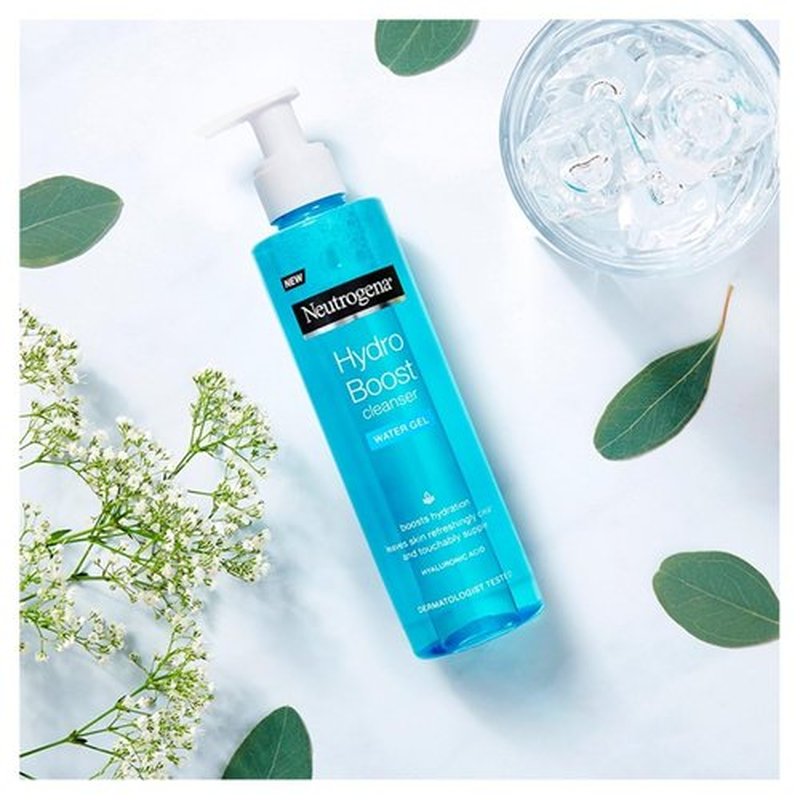 Neutrogena Hydro Boost Lightweight Hydrating Facial Cleansing Gel, Gentle Face Wash & Makeup Remover with Hyaluronic Acid, Hypoallergenic & Non Comedogenic, 6 oz