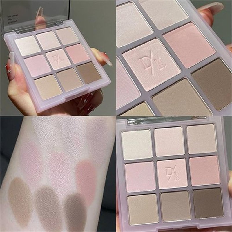 GHFCZOO Blooming Your Own Beauty Eyeshadow Palette, 9 Shades, Glitter and Matte Finishes (08#)