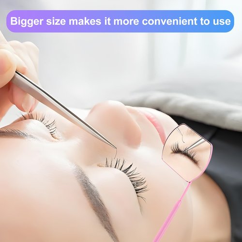 TBWHL Heart-Shaped Travel Handheld Mirror, Cosmetic Hand Mirror with Handle Hand Held Mirror for Women Girls (Lash Mirror & Heart Mirror, 2)