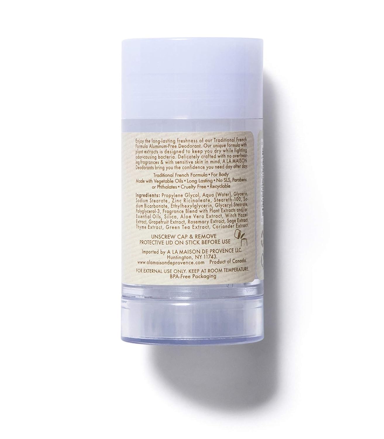 A La Maison Honeysuckle Aluminum Free Deodorant for Women and Men - Natural Deodorant (3 Stick Bulk Pack)