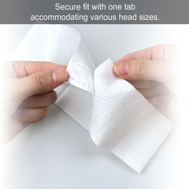 APPEARUS 100 Ct. Disposable Spa Facial Headbands with Convenient Closure