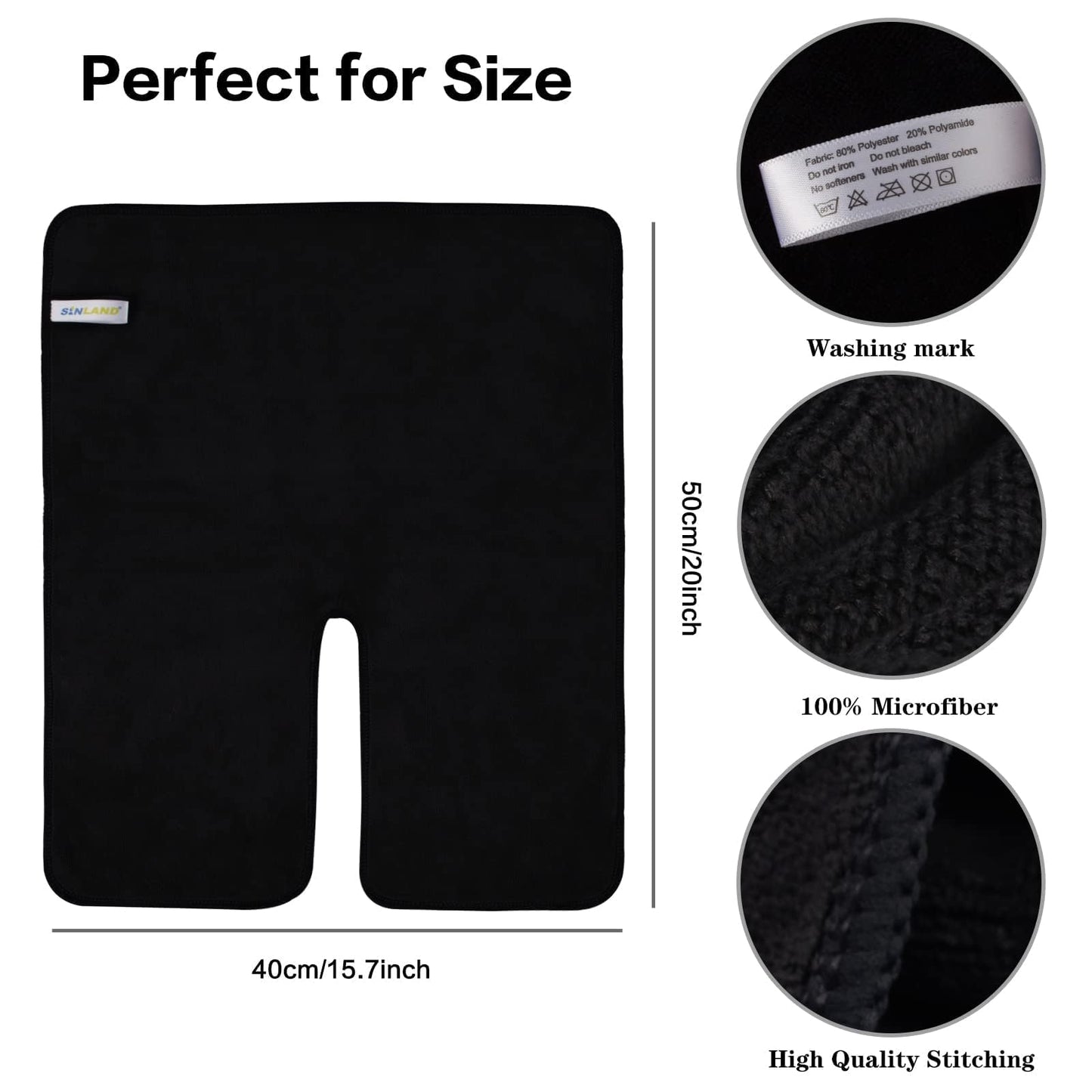 SINLAND Microfiber Esthetician Towels for Facials Mask Removing Face Wrap Soft Facial Cloth with Split Design Spa Towels for Facial Steam Massage and Cleansing 20x15.7inch
