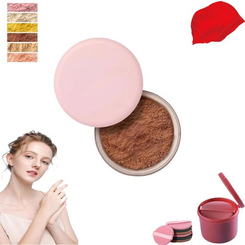 Luminance Milano Pink Powder, Luminance Milano Powder, Beauty Blurring Setting Powder, Beauty Pink Setting Powder, Waterproof Setting Powder for All Skin Tones (#4)