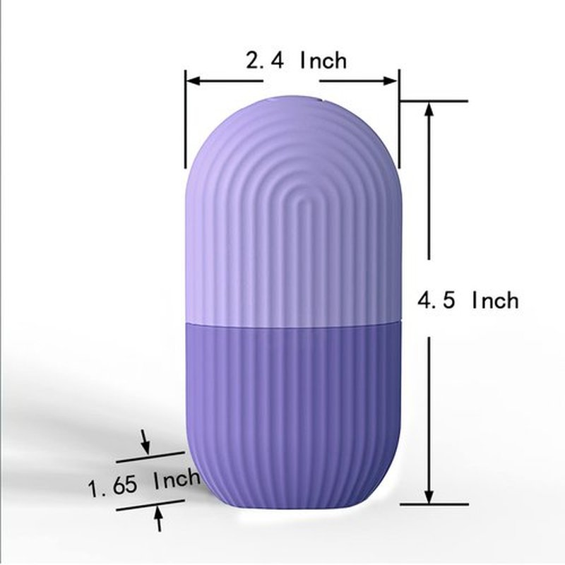 KOGITI Ice Mold for Face, Ice Roller for Face & Eye, Beauty Facial Ice Rollers Ice Holder Mold Face Puffiness Relief Massage Skin Care Tools, Ice Facial Cube (Purple)