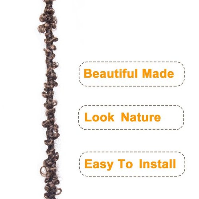 ZRQ 6 Packs Ombre Butterfly Locs Crochet Hair 20 Inch Messy Distressed Faux Locs, Handmade Pre-looped Soft Locs Crochet Locs For Women T27#