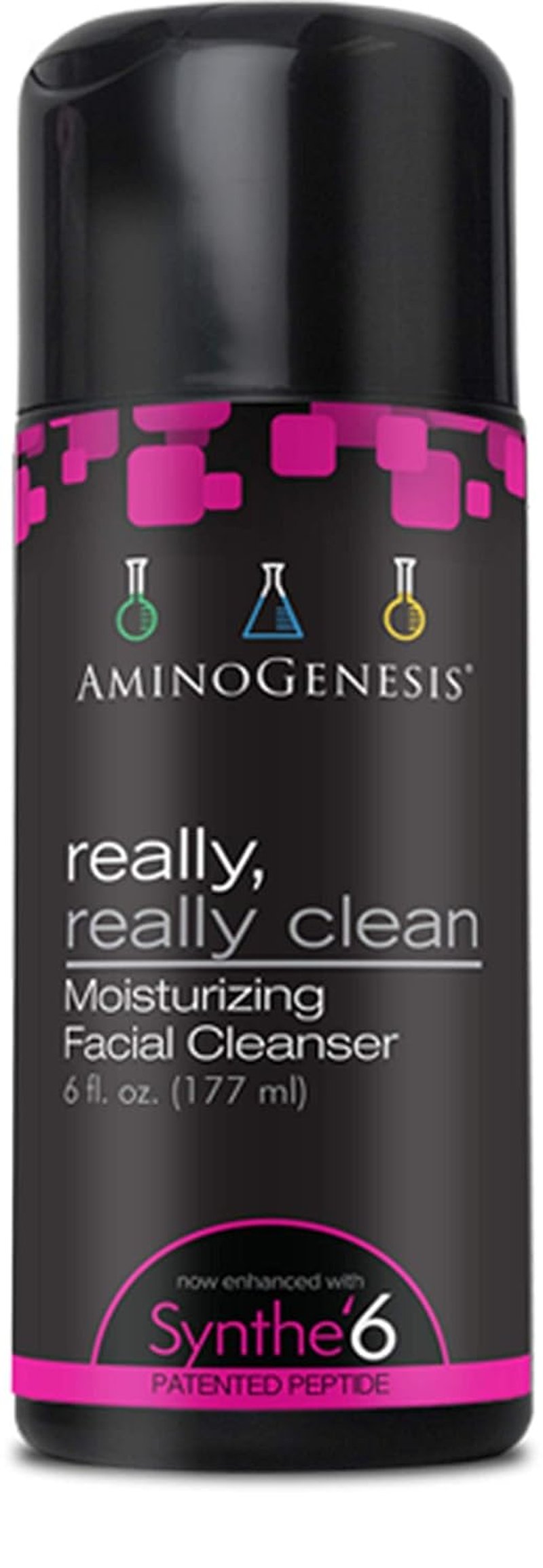 AminoGenesis Daily Facial Cleanser - Anti-Aging Face Wash for Oily, Dry, Sensitive & Acne-Prone Skin