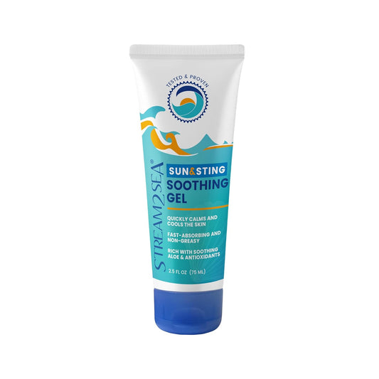 Sun & Sting Soothing Gel - After-Sun Care for Sunburn, Insect Bites & Jellyfish Stings | Antioxidant Blend with Aloe & Green Tea, 2.5 Fl Oz