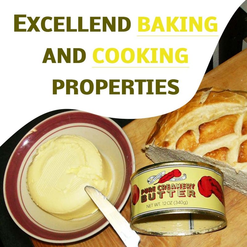 Red Feather Canned Butter - 100% Pure New Zealand Butter | No Artificial Colors or Flavors - (2 Cans, 12 Oz Each)