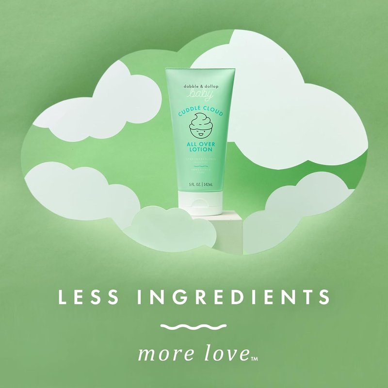 Dabble & Dollop Baby All Over Lotion - Fragrance-Free Moisturizer for Sensitive Skin | Lightweight Hydrating Cream (5 fl oz)