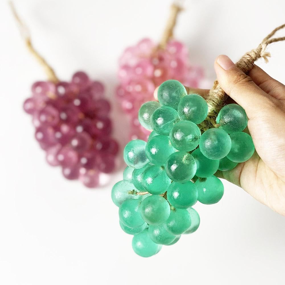 Grape Soap on a Rope, 2025 New Handmade Grapes-Shaped Soaps, Decorative Soap Bars, Face & Body Bath Grapes Bunch Soaps, Hanging for Kitchens or Bathrooms, Unique Gift for Women Men