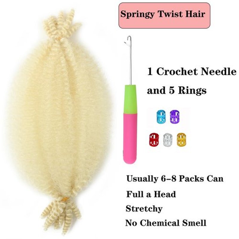 8 Inch Springy Afro Twist Hair Marley Twist Braiding Hair 8 Packs Kinky Twist Hair Short Marley Hair Wrapping Hair for Soft Locs Passion Hair Extensions