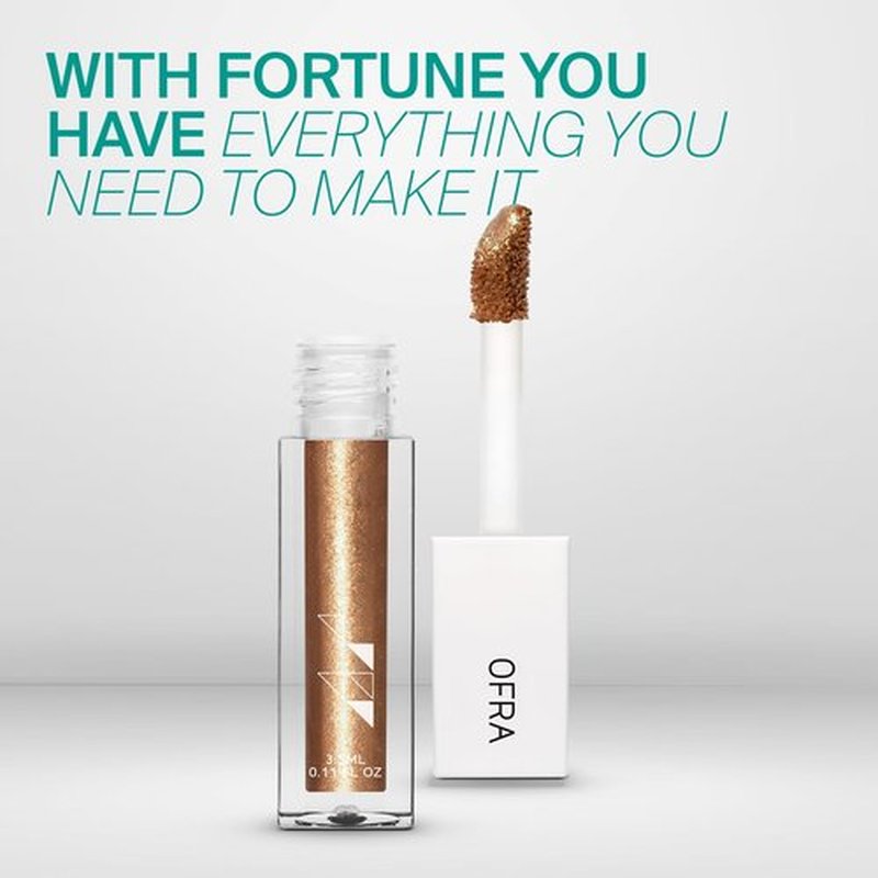 Ofra Liquid Eyeshadow Bo$$y Eyes Fortune | High-Impact Liquid Glitter Eyeshadow for Shimmering Glam Looks | Long-Lasting, Lightweight, and Perfect for Adding Sparkle to Any Eye Makeup Look | 3.5 mL