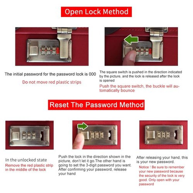 urecity Portable Makeup Train Case Cosmetic Organizer Case Leather Storage Box with Combination Lock (12.5", Dark Brown)