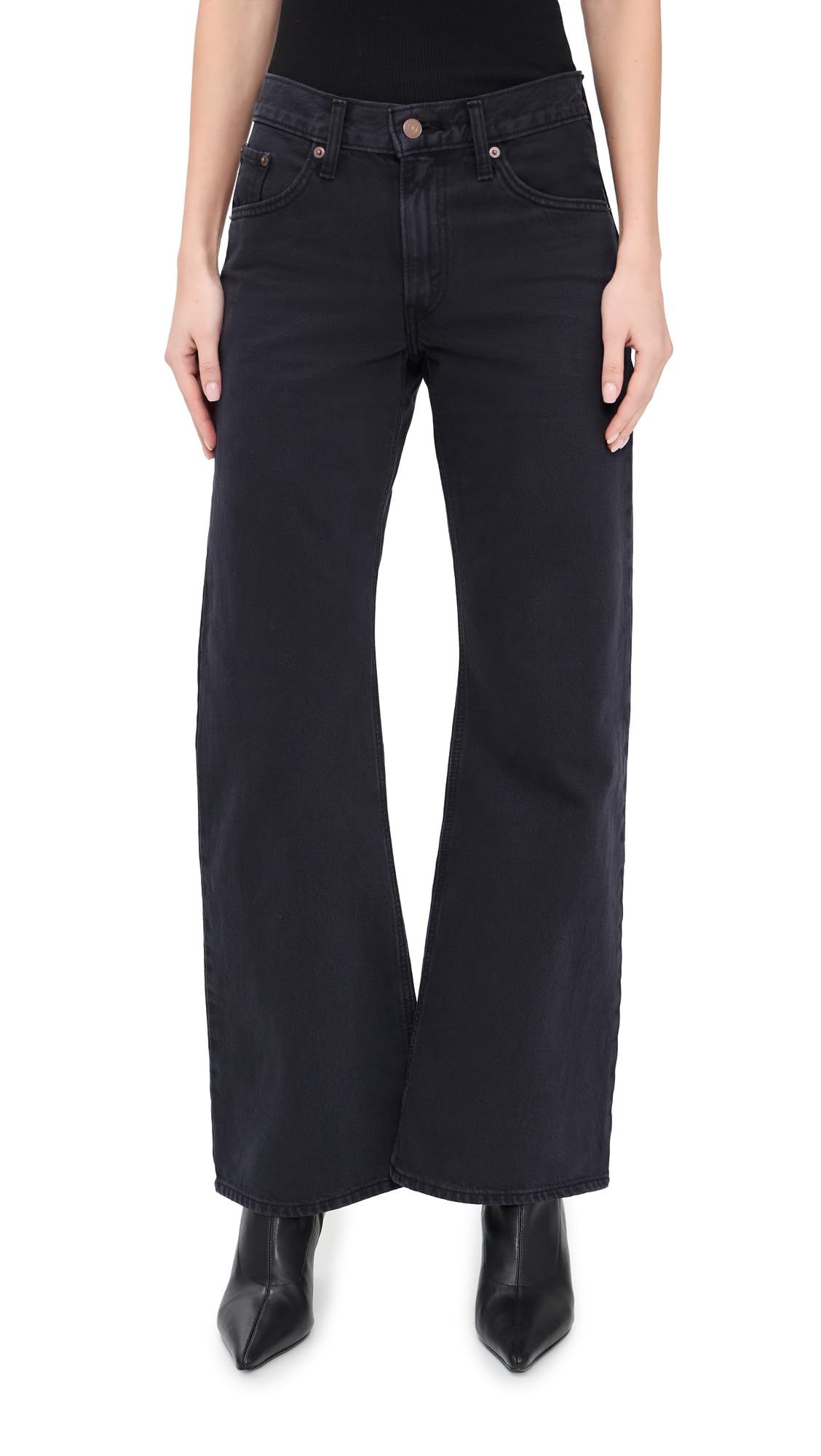Levi's® Womens Loose Bootcut, Chipped Black Oyster, Size: 23, Inseam: 31