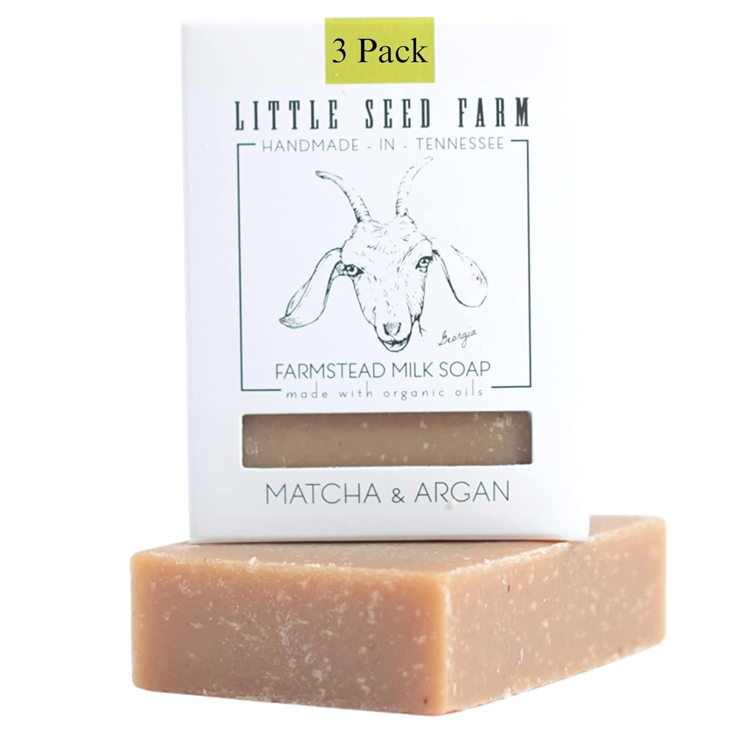 Little Seed Farm Organic Goat’s Milk Soap – 3 Pack of Rosemary Mint Exfoliating Body Bars – Natural, Handmade, Cruelty Free – Energizing and Toning Scrub – Suitable for Sensitive Skin, Net Wt. 4.75oz