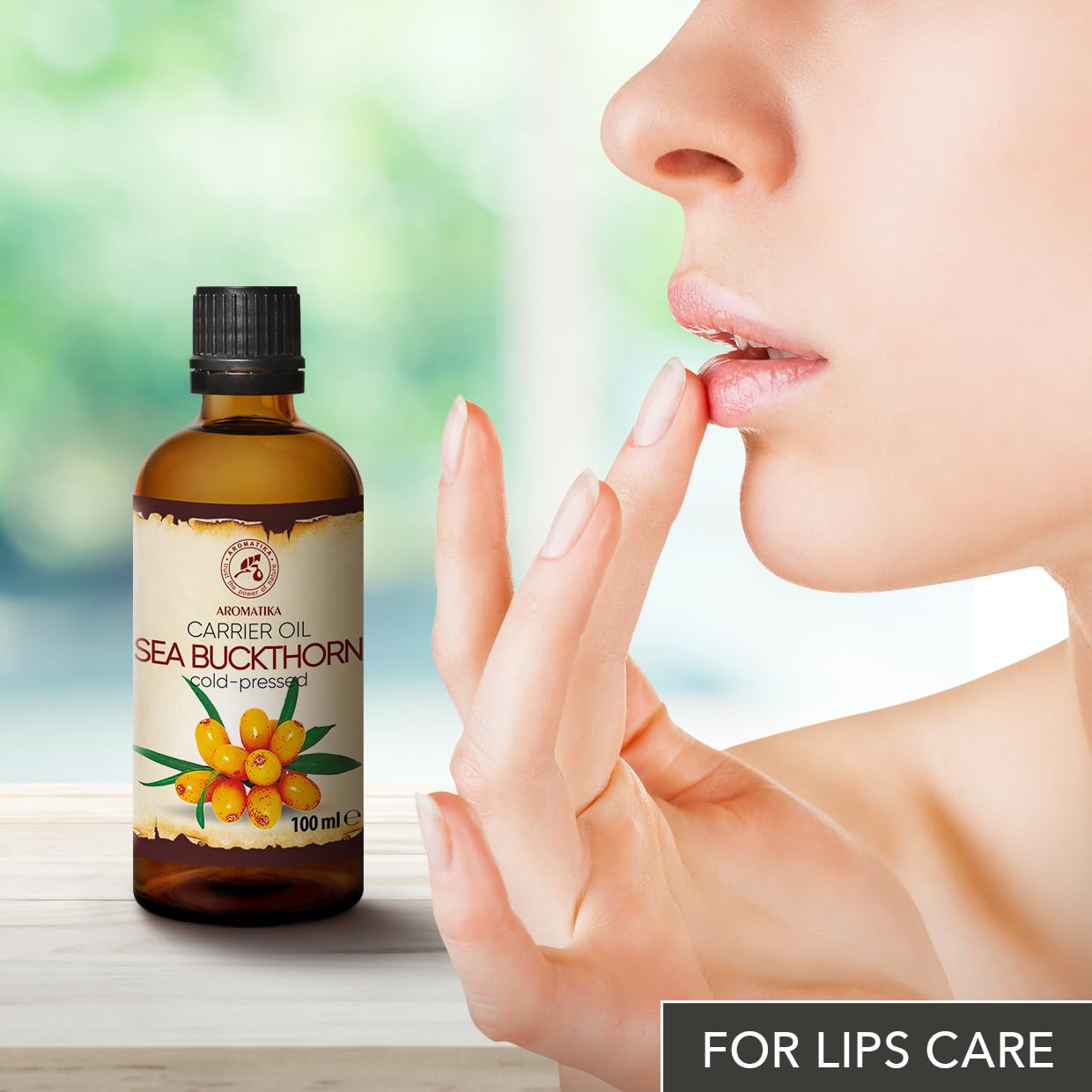 AROMATIKA Sea Buckthorn Oil 3.4 Fl Oz - Pure & Natural - Hippophae Rhamnoides - Carrier Oil for Essential Oils - Base Oil for Nails - Hair - Face & Body Care