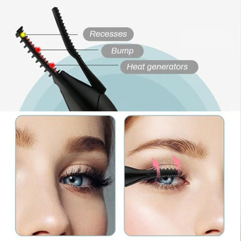 Electric Eyelash Curler for Instant Glam, 2025 New Heated Eyelash Curler, Electric Eyelash Curler, Mini USB Rechargeable Finalize Eyelash Tool, Fast Heat up in 8s & 3 Heat Modes (White)