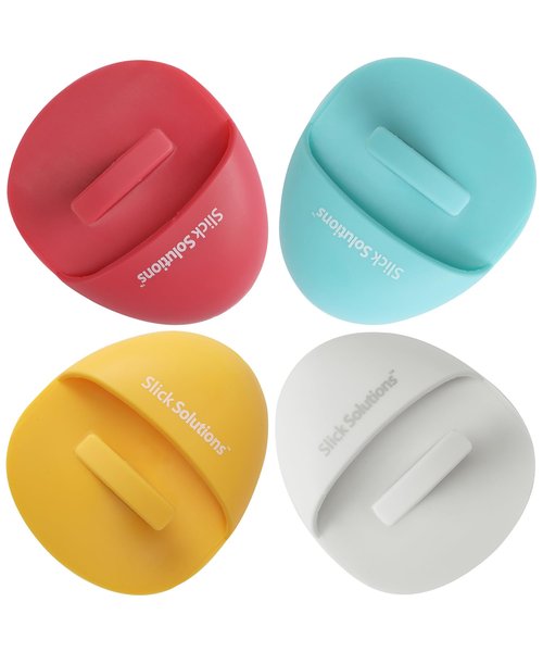 Slick- Silicone Facial Cleansing Brush, 4 Pack, Silicone Face Scrubber Exfoliator, Face Exfoliator Scrubber, Facial Scrubber for Face Cleanser Brush, Exfoliating Face Scrubber, Face Brush